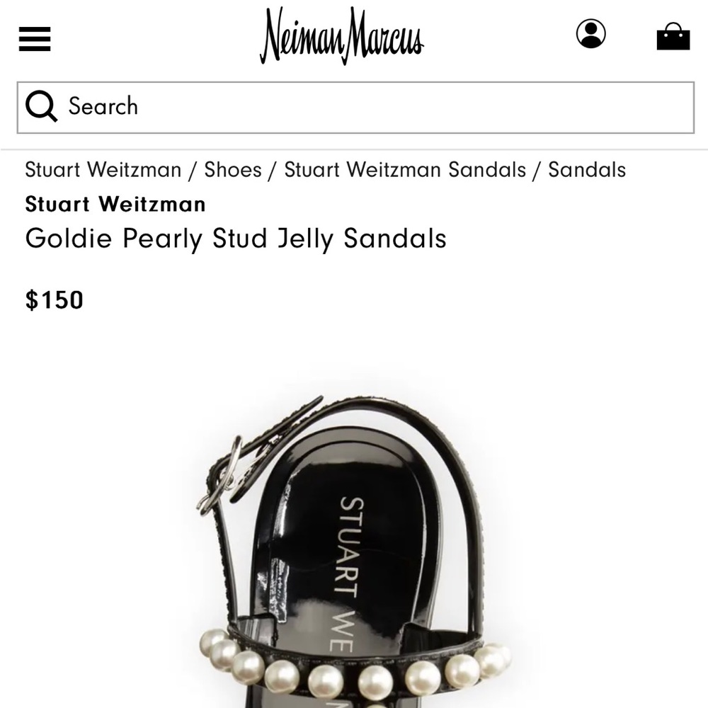 Newest Collection in stores- Stuart Weitzman “Goldie Pearly Stud Jelly Sandals”